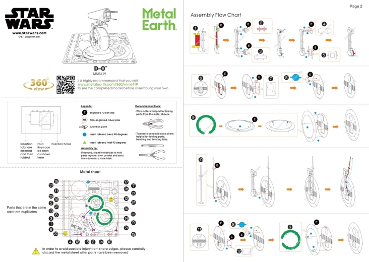 Surinkimas be klijų su aiškiu vadovu