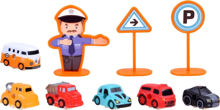 Pilnas automobiliukų ir priedų rinkinys