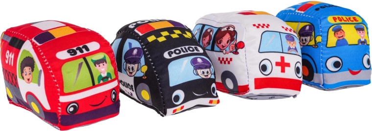 Four soft rescue vehicles