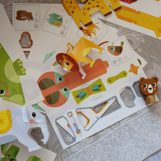 Be žirklių, pakanka klijų