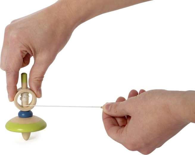 Easy to spin thanks to the string