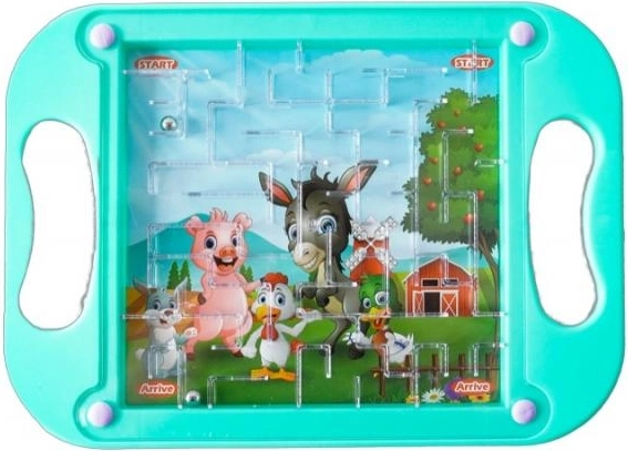 Turquoise frame with animals