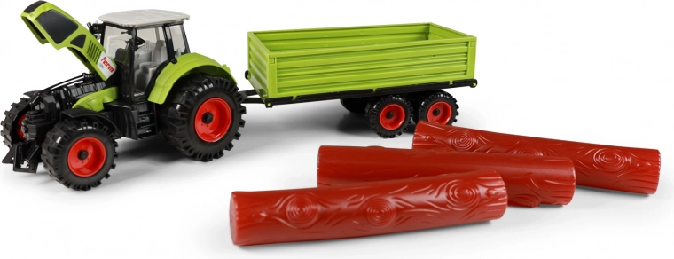 Atskiriama priekaba ir išimami rąstai