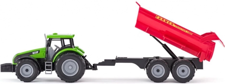 Tipping trailer for realistic play