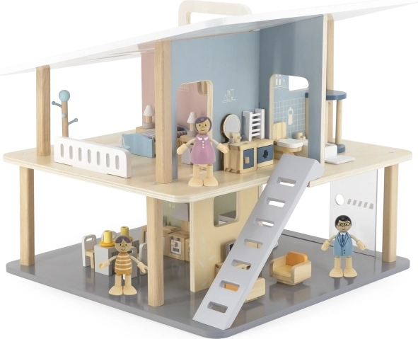 Atviras dviejų aukštų dizainas su terasa