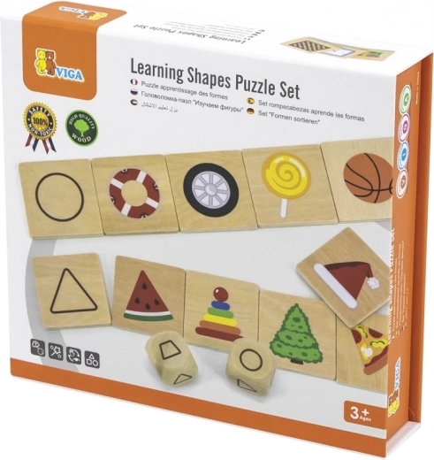 Spalvingas žaislas formoms mokytis