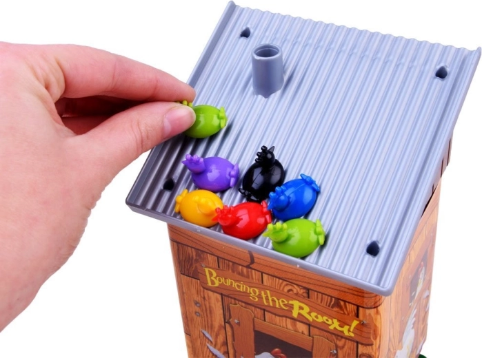 Pusiausvyros laikymas ant vištidės stogo