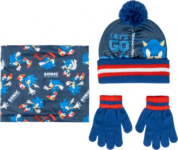 Complete winter set: beanie, gloves, neck warmer
