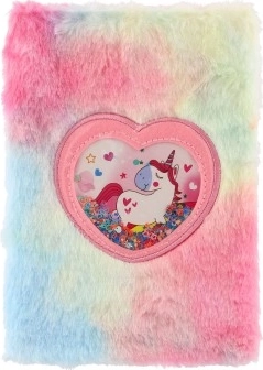 Širdelės langelis su blizgučiais ir vienaragių motyvu