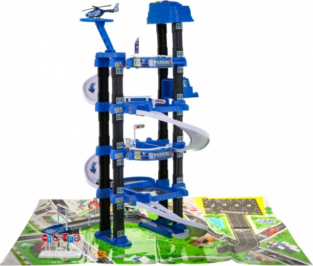 Penkios pramogų pakopos su rampomis ir sraigtasparnio aikštele