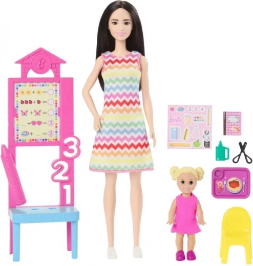 Barbie mokytoja su mokiniu