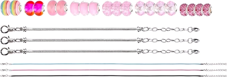 Platus karoliukų ir pakabukų charms pasirinkimas