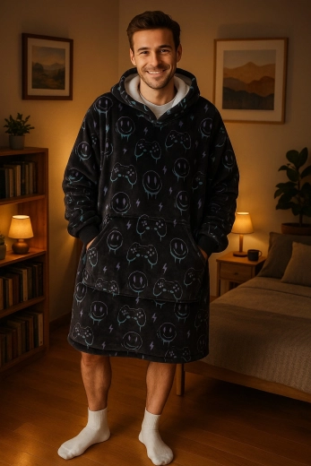 Praktiška kengūros kišenė rankoms ir smulkmenoms