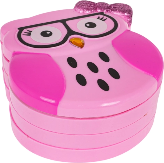 Žaismingas rožinės pelėdos dizainas