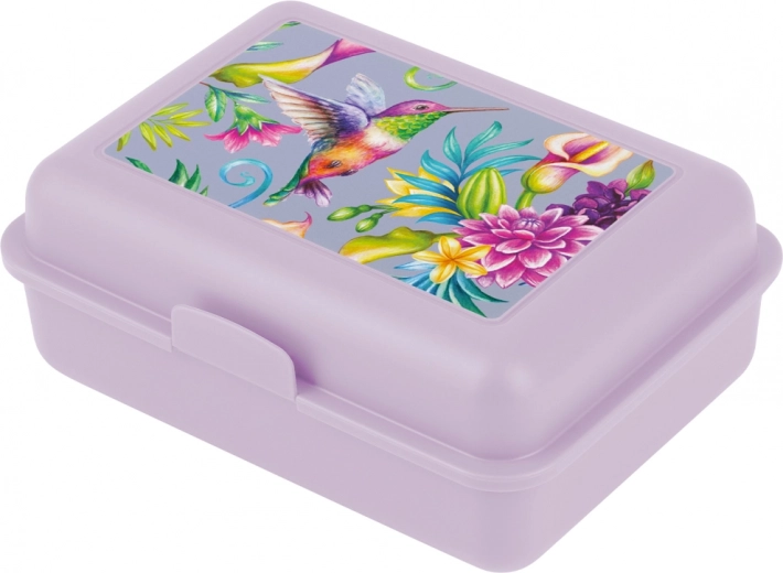 Violetinė spalva ir kolibrio motyvas
