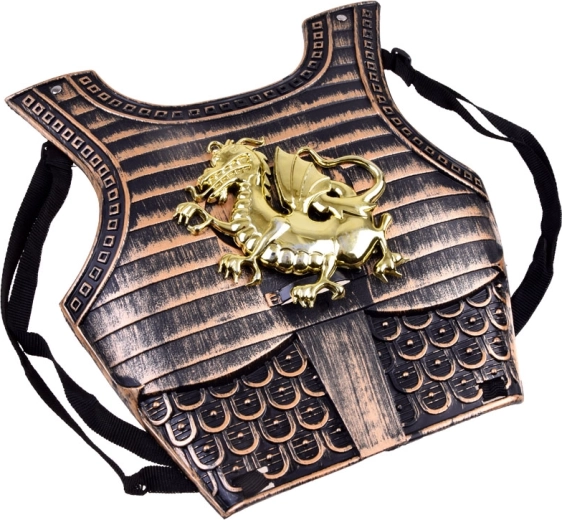 Įspūdingi šarvai su drakono emblema