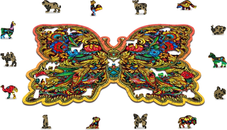 Animal-shaped pieces and creative assembly