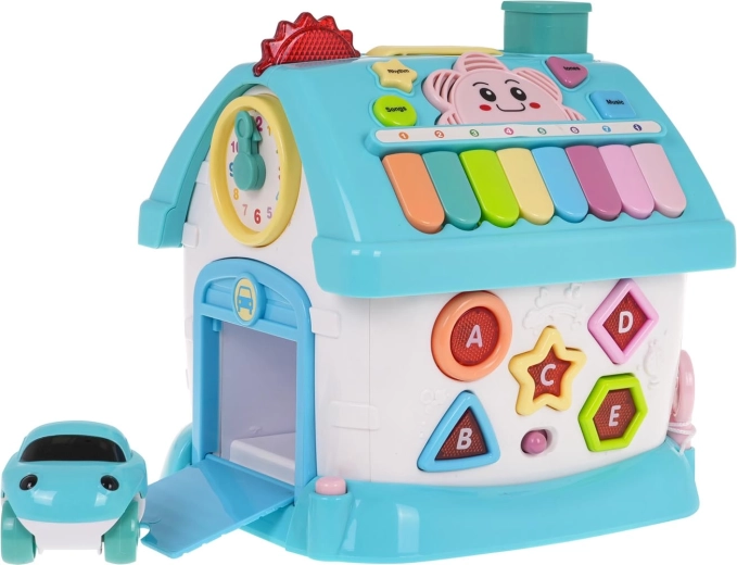 Abėcėlė ir formos su apšvietimu