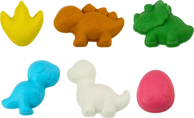 6 dinozaurų formelės kūrybiškoms pramogoms
