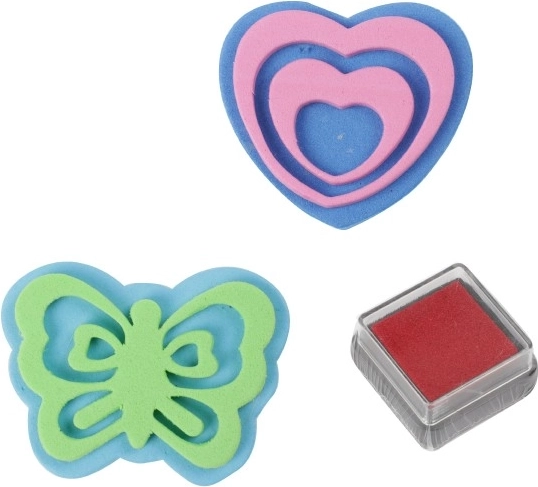 Putplasčio antspaudai su rašalu kūrybai