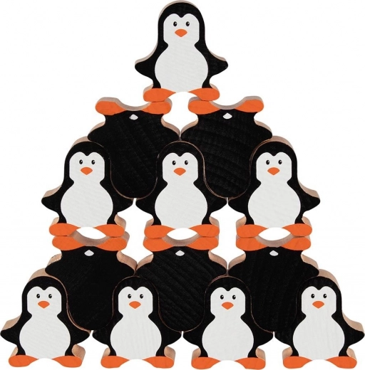 Cute wooden penguins