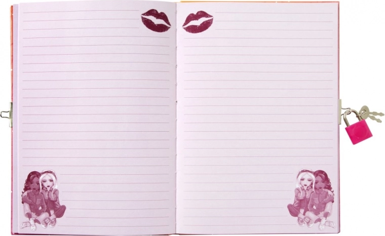 Rožiniai puslapiai su dekoru