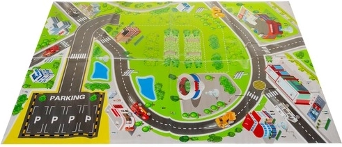 Pilnas miestas ant kilimėlio