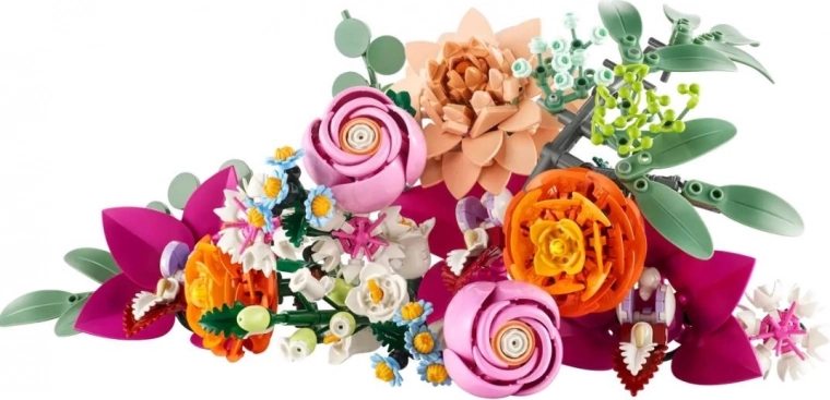 Realistiška LEGO kaladėlių puokštė