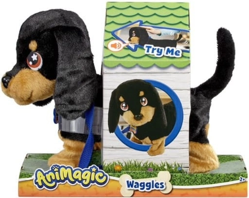 Vaikšto, vizgina uodegą ir loja