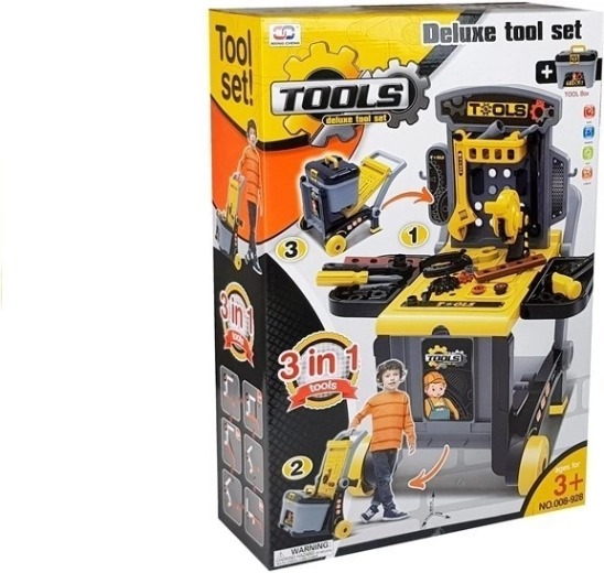 3-in-1: workbench, trolley, and tool box