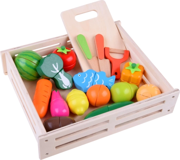 Realistiškas žaidimas su magnetiniais maisto produktais