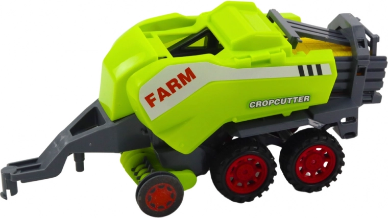 Detachable hay baler with moving parts