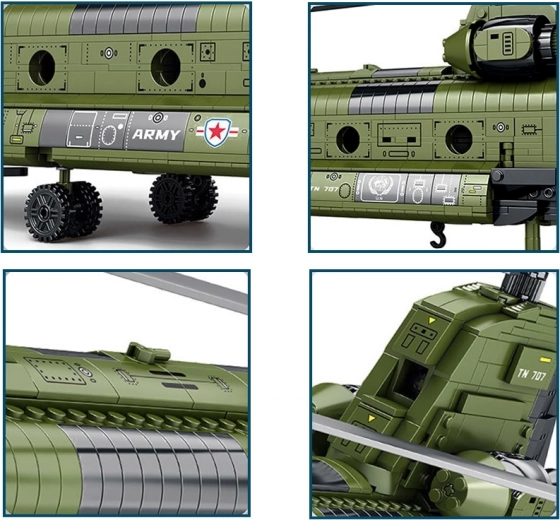 Detalus fiuzeliažas, važiuoklė ir spaudos