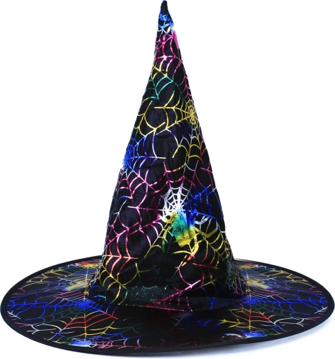 Bold design with rainbow cobwebs