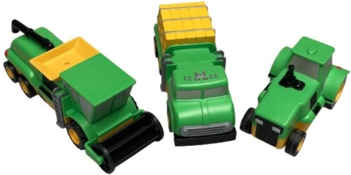 Trys transporto priemonės kūrybingai fermai