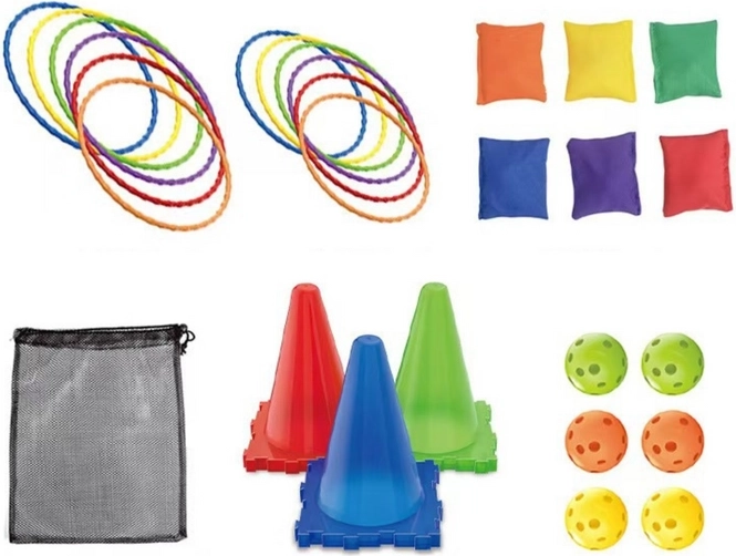 3 viename: lankai, maišeliai ir kamuoliukai