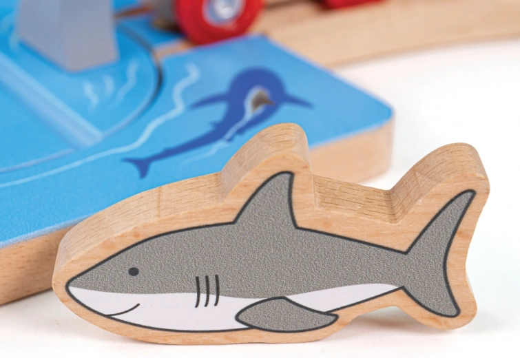 Dvi tvirtos ryklių figūrėlės