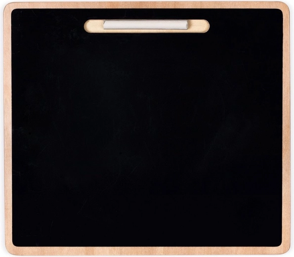 Double-sided board with chalkboard
