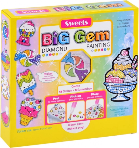 Stickers and hanging decorations with a sweet theme