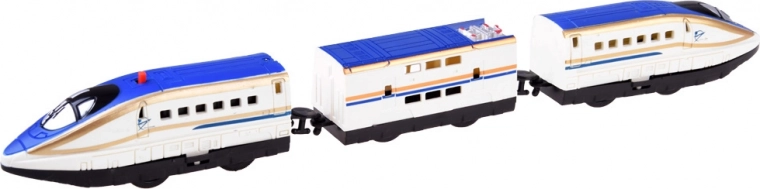 Modernus greitaeigis traukinys su trimis vagonais