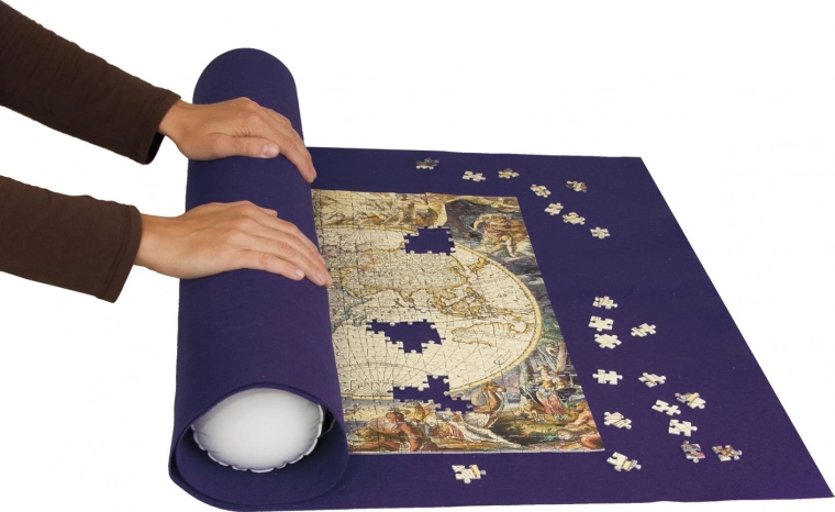 Saugus pradėtos dėlionės susukimas ir laikymas