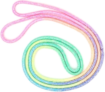 Minkšta ir elastinga vaivorykštinė virvelė