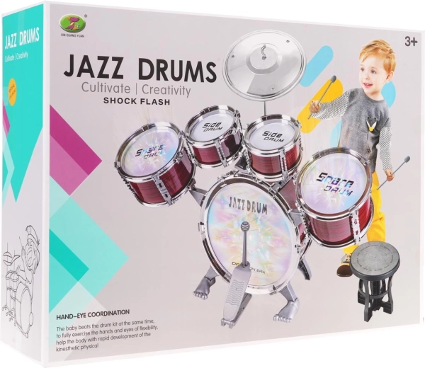 Būgnų rinkinys su apšvietimu