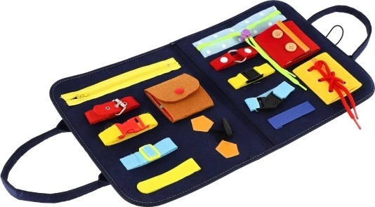 Įvairūs užsegimai smulkiajai motorikai lavinti