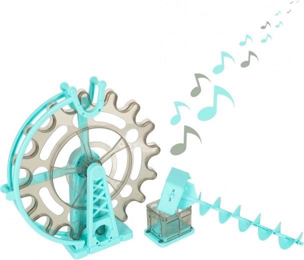Muzikinis ratas ir keltuvas nenutrūkstamam judėjimui