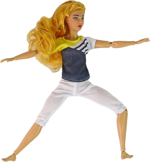 Long blonde hair and a mat included