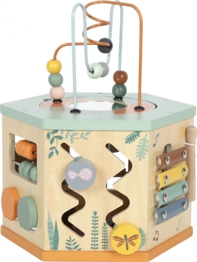 7 activities in one wooden cube