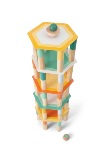 A tension-filled balancing tower