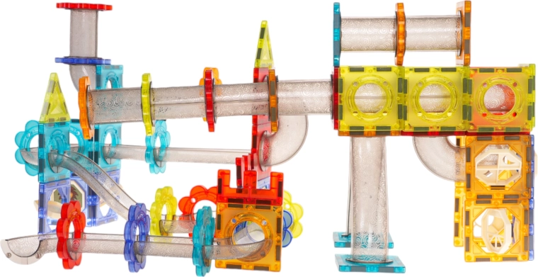 Kūrybiška rutuliukų trasa įgūdžiams lavinti