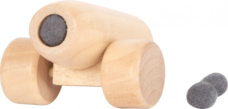Working cannon with 3 felt balls
